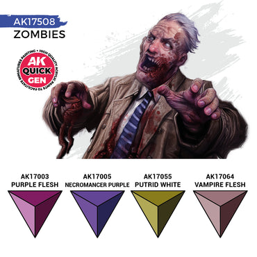 AK Interactive Quick Gen 17508 Zombies Acrylic Paint Set