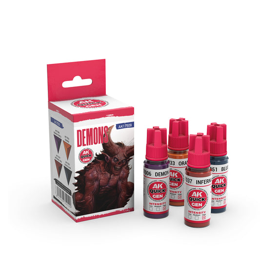 AK Interactive Quick Gen 17509 Demons Acrylic Paint Set