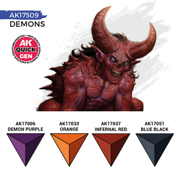 AK Interactive Quick Gen 17509 Demons Acrylic Paint Set