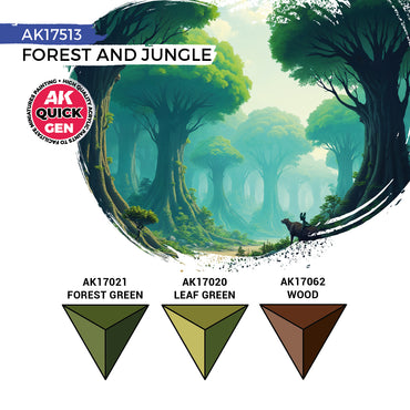 AK Interactive Quick Gen 17513 Forest & Jungle Acrylic Paint Set
