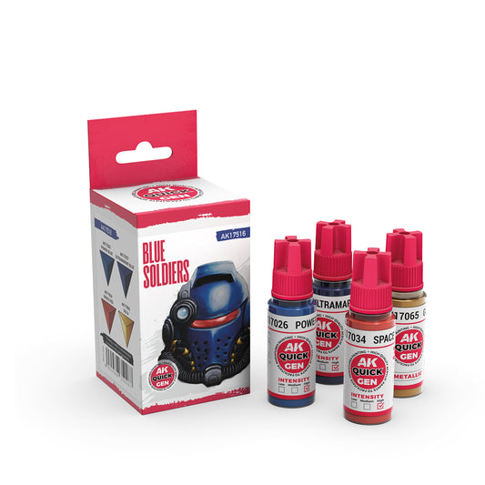 AK Interactive Quick Gen 17516 Blue Soldiers Acrylic Paint Set