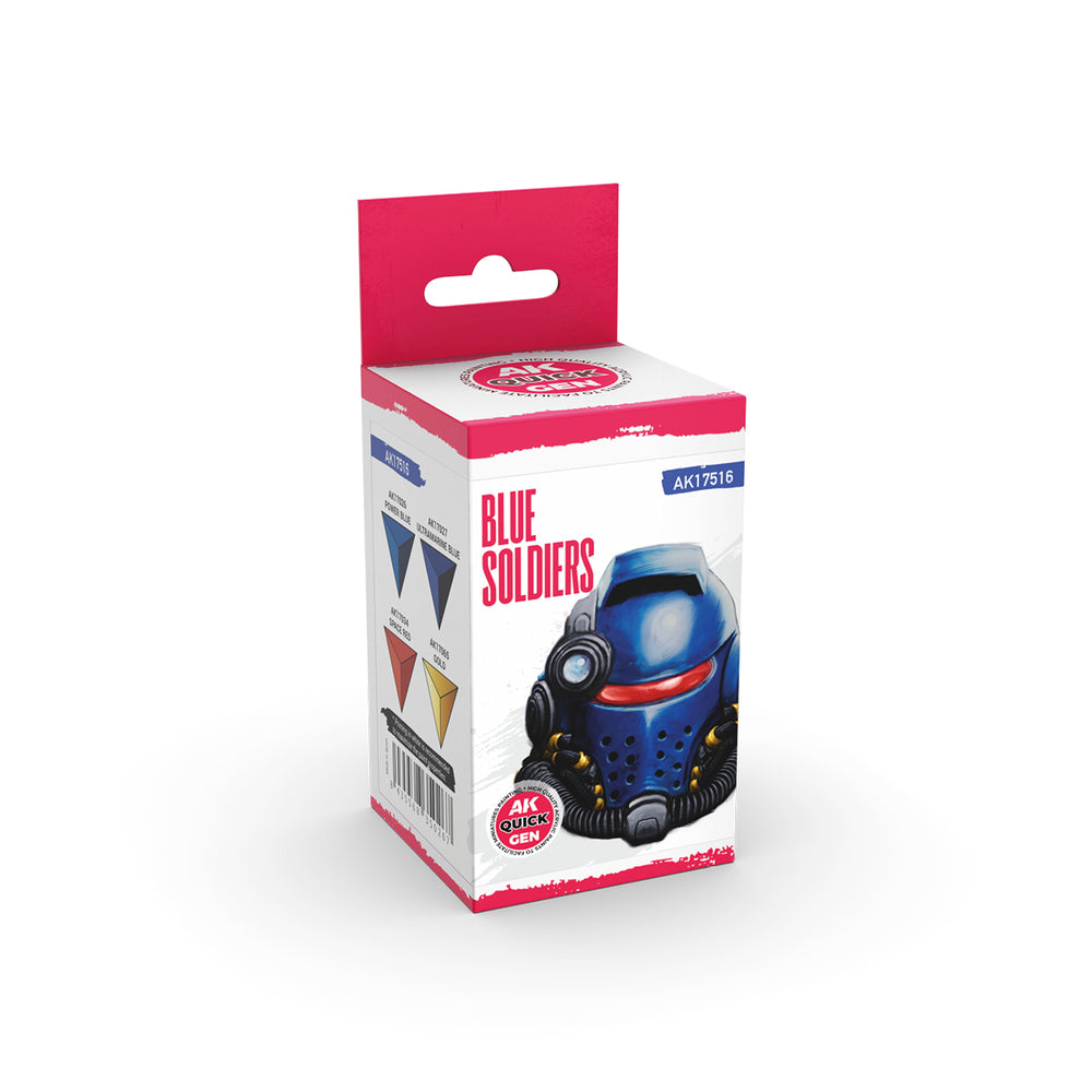 AK Interactive Quick Gen 17516 Blue Soldiers Acrylic Paint Set
