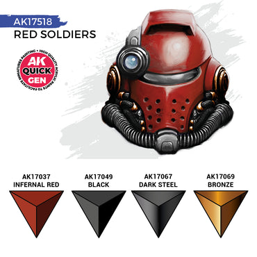 AK Interactive Quick Gen 17518 Red Soldiers Acrylic Paint Set
