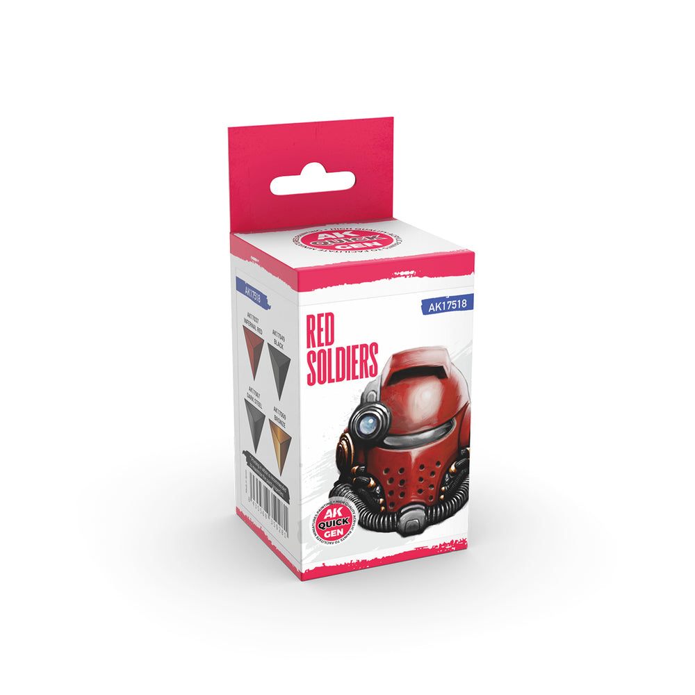 AK Interactive Quick Gen 17518 Red Soldiers Acrylic Paint Set