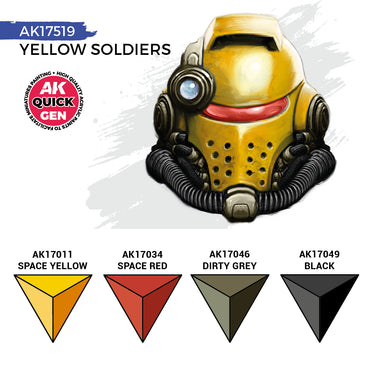 AK Interactive Quick Gen 17519 Yellow Soldiers Acrylic Paint Set