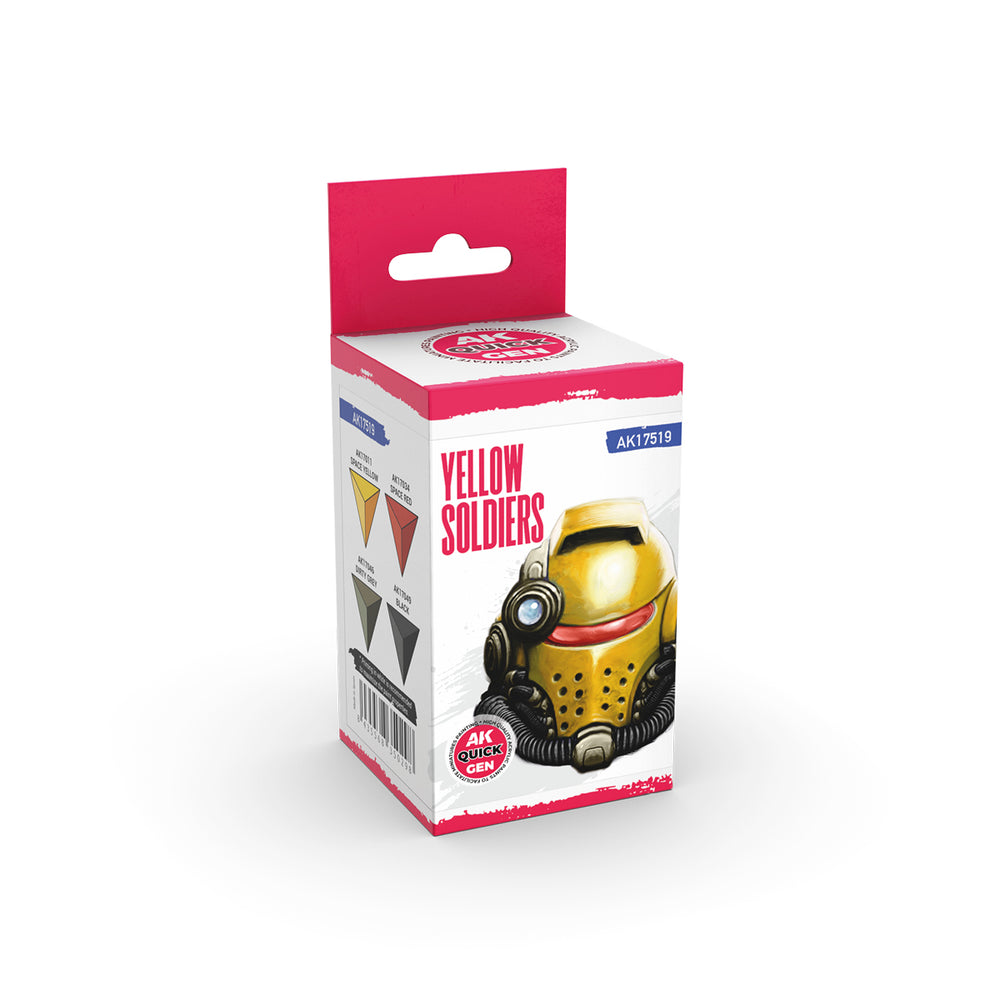 AK Interactive Quick Gen 17519 Yellow Soldiers Acrylic Paint Set