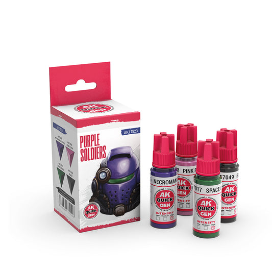 AK Interactive Quick Gen 17523 Purple Soldiers Acrylic Paint Set