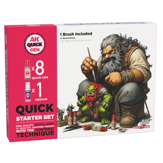 AK Interactive Quick Gen Starter Set 8 Colours Acrylic Paint 17525