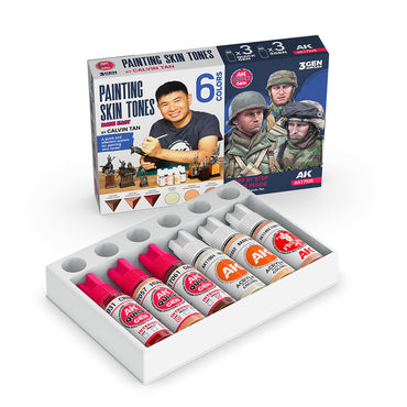 AK Interactive Quick Gen 17526 Painting Skin Tones Quick Acrylic Paint Combo Set