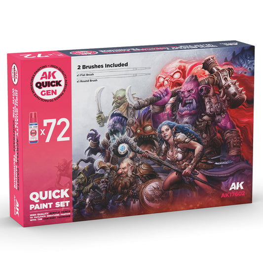 AK Interactive Quick Gen Paint Set 72 Colours Acrylic Paint 17602