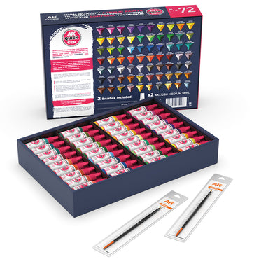 AK Interactive Quick Gen Paint Set 72 Colours Acrylic Paint 17602