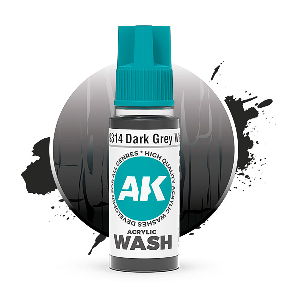 AK Interactive Dark Grey Wash Acrylic 18ml AK19314