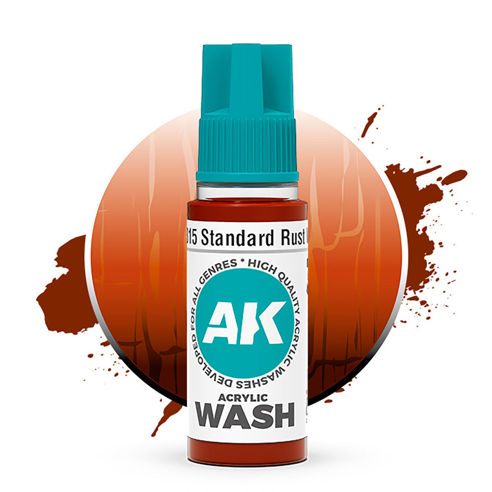 AK Interactive Standard Rust Wash Acrylic 18ml AK19315