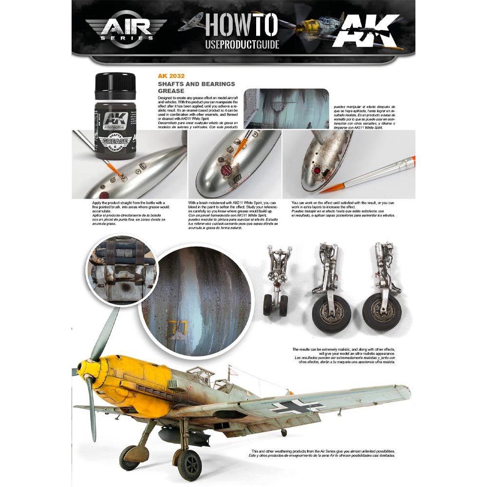 AK Interactive 2032 Shafts and Bearings Grease Effects Enamel 35ml