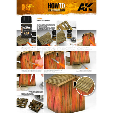 AK Interactive 263 Wash For Wood 35ml Enamel Weathering