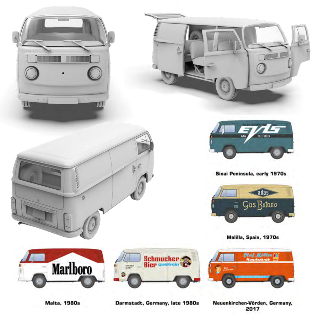AK Interactive 35025 T2 Model 1972 Commercial Van 1:35 Model Kit