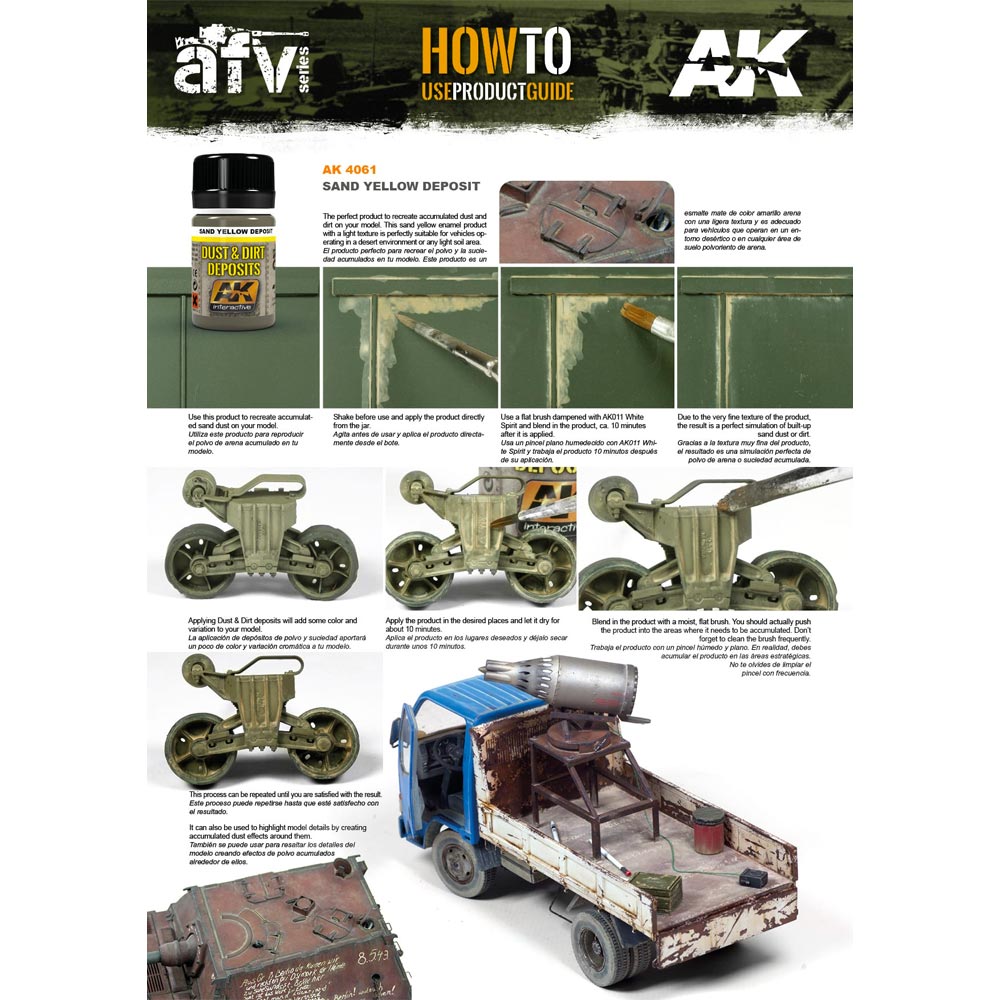 AK Interactive 4061 Sand Yellow Deposit 35ml Enamel Weathering