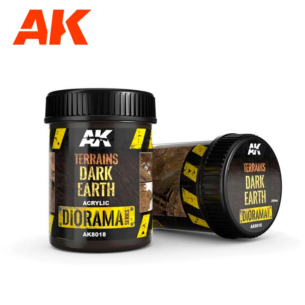 AK Interactive 8018 Diorama: Terrains Dark Earth - 250ml (Acrylic)