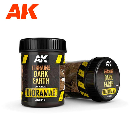 AK Interactive 8018 Diorama: Terrains Dark Earth - 250ml (Acrylic)
