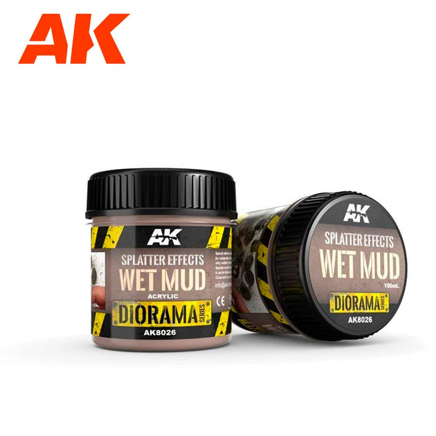 AK Interactive 8026 Diorama: Splatter Effects Wet Mud - 100ml (Acrylic ...