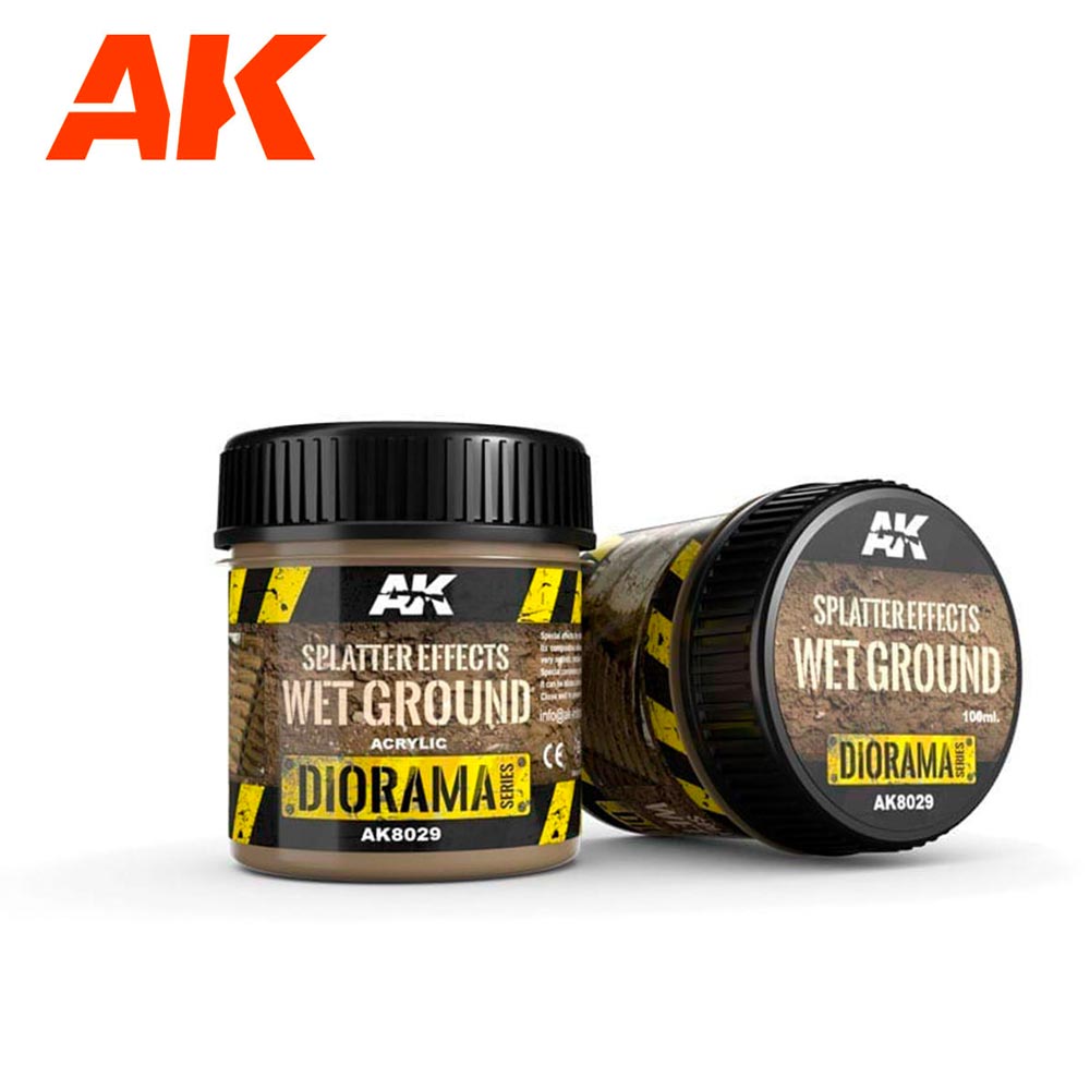 AK Interactive 8029 Diorama: Splatter Effects Wet Ground - 100ml (Acrylic)