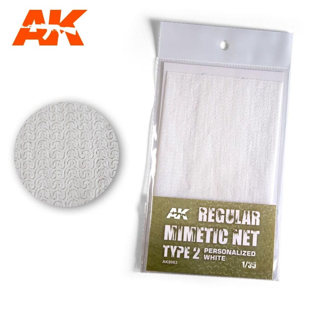 AK Interactive 8063 Regular Camouflage Net Type 2 Personalized White