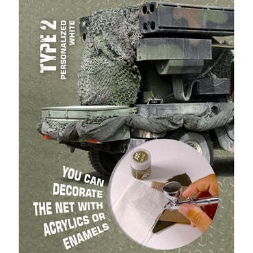 AK Interactive 8063 Regular Camouflage Net Type 2 Personalized White