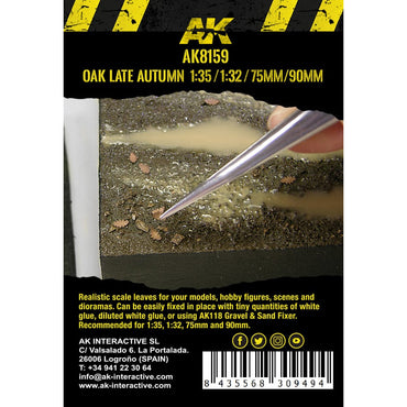 AK Interactive 8159 Late Autumn Oak Leaves 1:32/1:35 Model Diorama Scenery