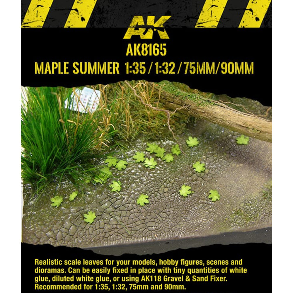 AK Interactive 8165 Summer Maple Leaves 1:32/1:35 Model Diorama Scenery