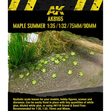 AK Interactive 8165 Summer Maple Leaves 1:32/1:35 Model Diorama Scenery