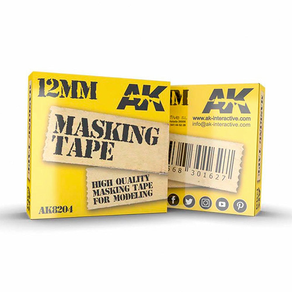 AK Interactive 8204 12mm Masking Tape for Model Kit Painting 20m Long