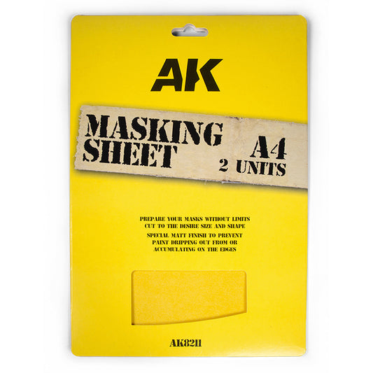 AK Interactive 8211 A4 Masking Tape Sheets for Custom Shaped Paint Masks