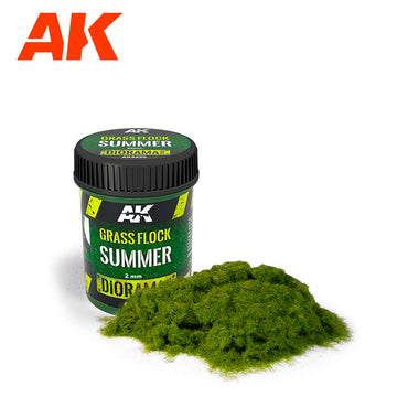 AK Interactive 8220 Grass Flock 2mm Summer Terrain Diorama