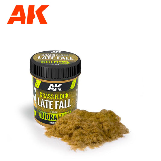 AK Interactive 8222 Grass Flock 2mm Late Fall Terrain Diorama