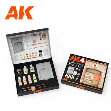 AK Interactive 8255 Billiault Facade Diorama All-in-one Model Kit Paint Set