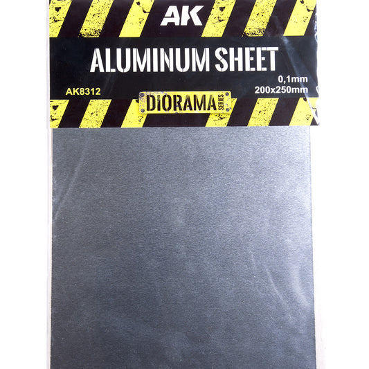 AK Interactive 8312 Aluminium Sheet 0.1mm 200x250mm