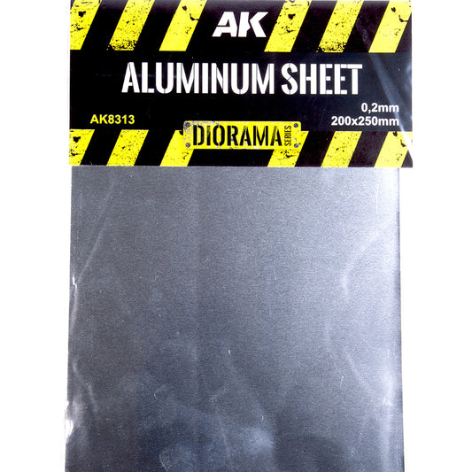 AK Interactive 8313 Aluminium Sheet 0.2mm 200x250mm