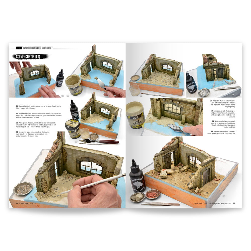 AK Interactive F.A.Q. Dioramas 1.4 Extension Buildings & Constructions Book AK8500