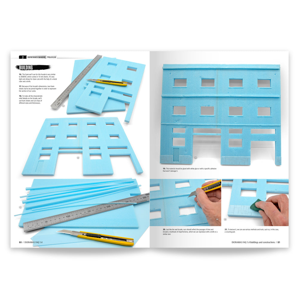 AK Interactive F.A.Q. Dioramas 1.4 Extension Buildings & Constructions Book AK8500