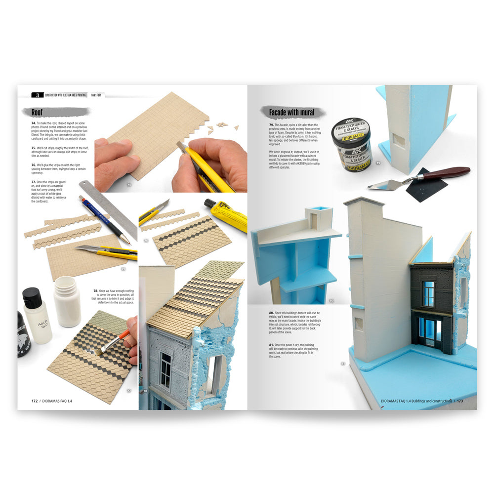 AK Interactive F.A.Q. Dioramas 1.4 Extension Buildings & Constructions Book AK8500