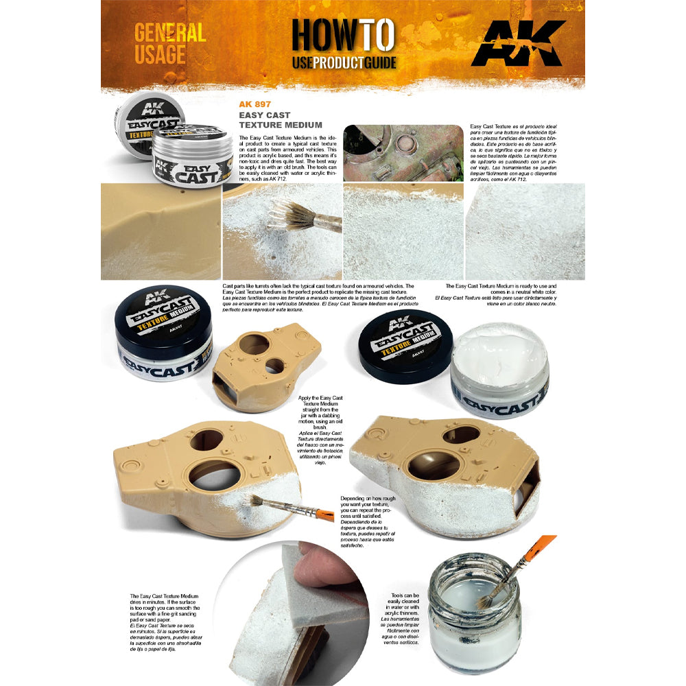 AK Interactive 897 Easy Cast Texture 130g
