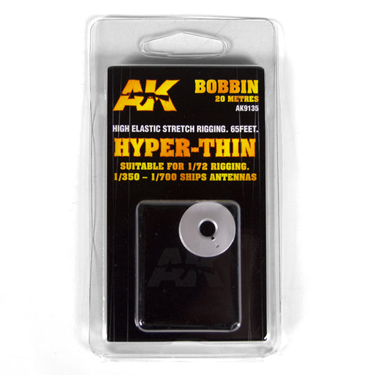 AK Interactive 9135 Elastic Rigging Hyper-Thin 65ft 1:350 Ships/1:72 Rigging