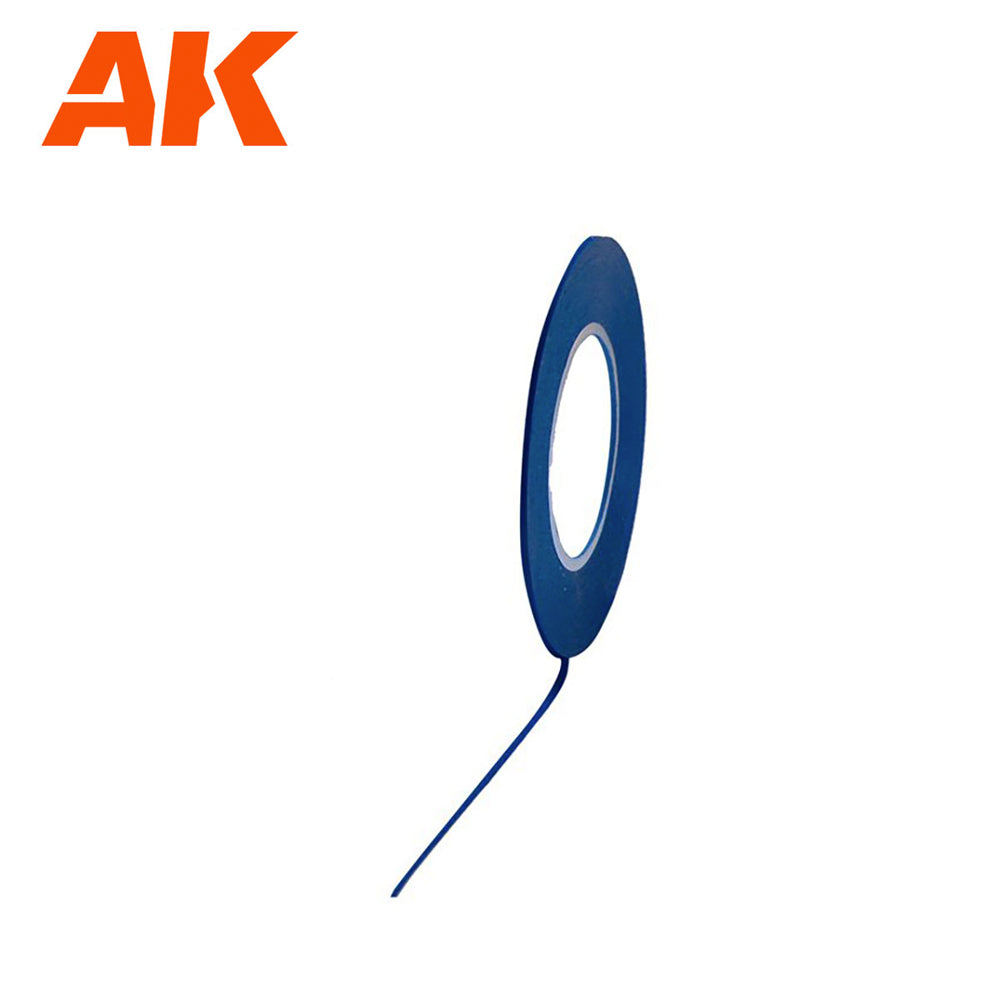 AK Interactive 9181 1mm Blue Masking Tape for Curves - Model Painting 18m Long