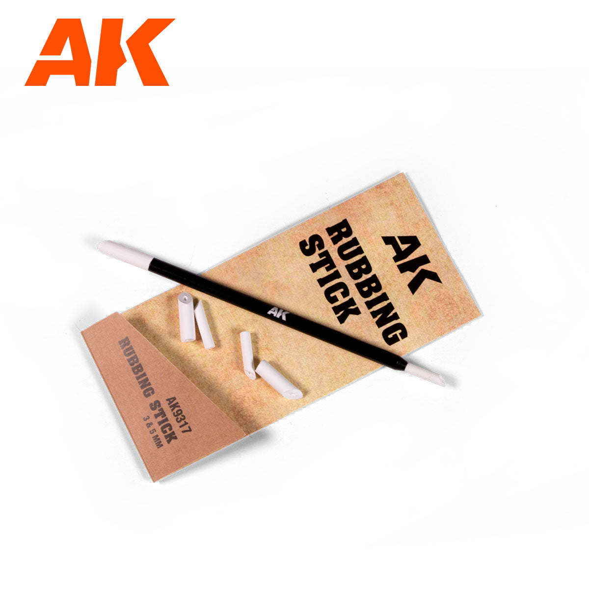 AK Interactive 9317 Rubbing Stick Tool (3mm & 5mm)