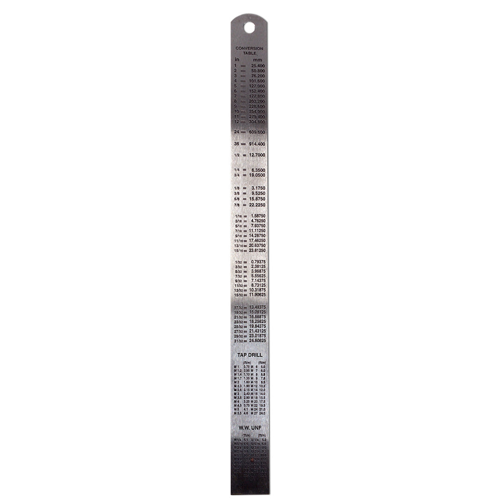 AK Interactive 9546 Stainless Steel Metal Ruler - 300mm/12"