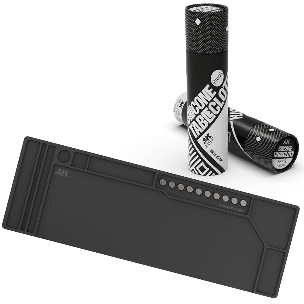 AK Interactive Silicone Workbench Mat Tablecloth Black 88.5cm AK9561