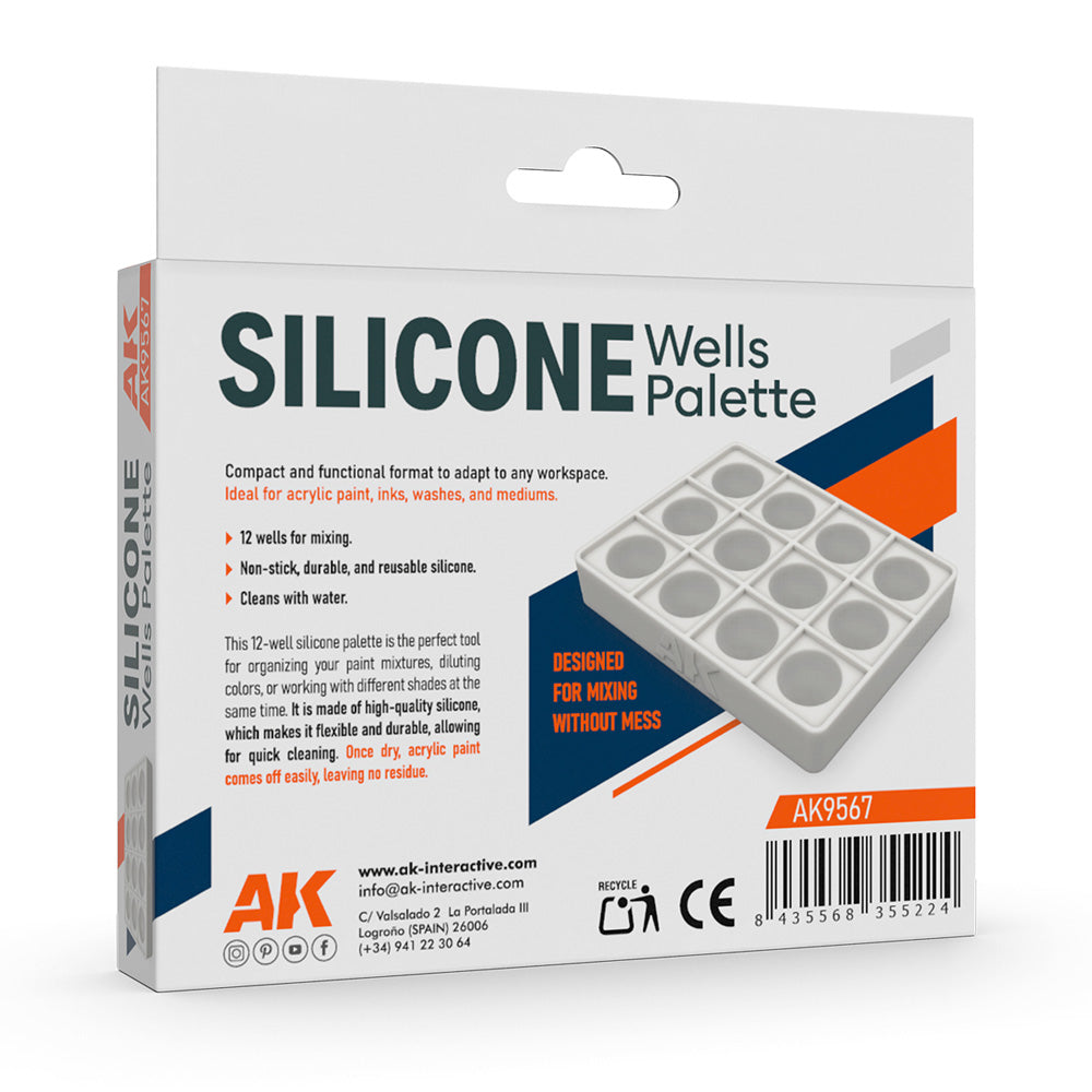 AK Interactive Silicone Paint Palette (12 Wells) AK9567