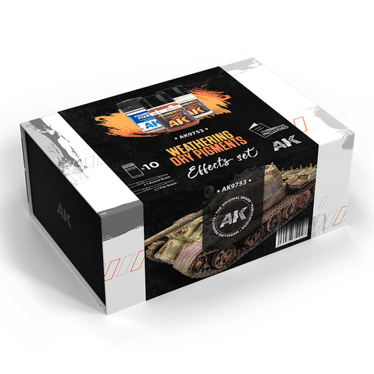 AK Interactive 9753 Weathering Dry Pigments Effects Set