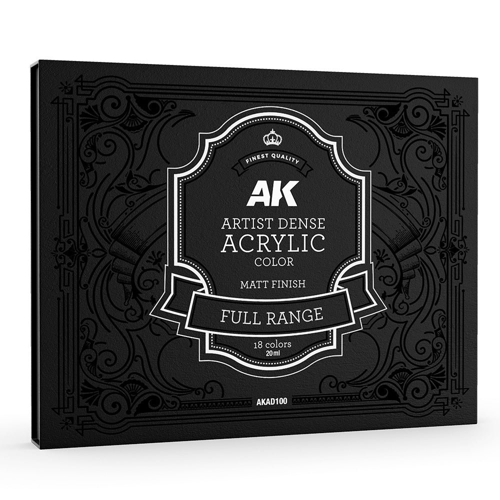 AK Interactive AD100 Artist Dense Acrylic Color Deluxe Edition Box Full Range