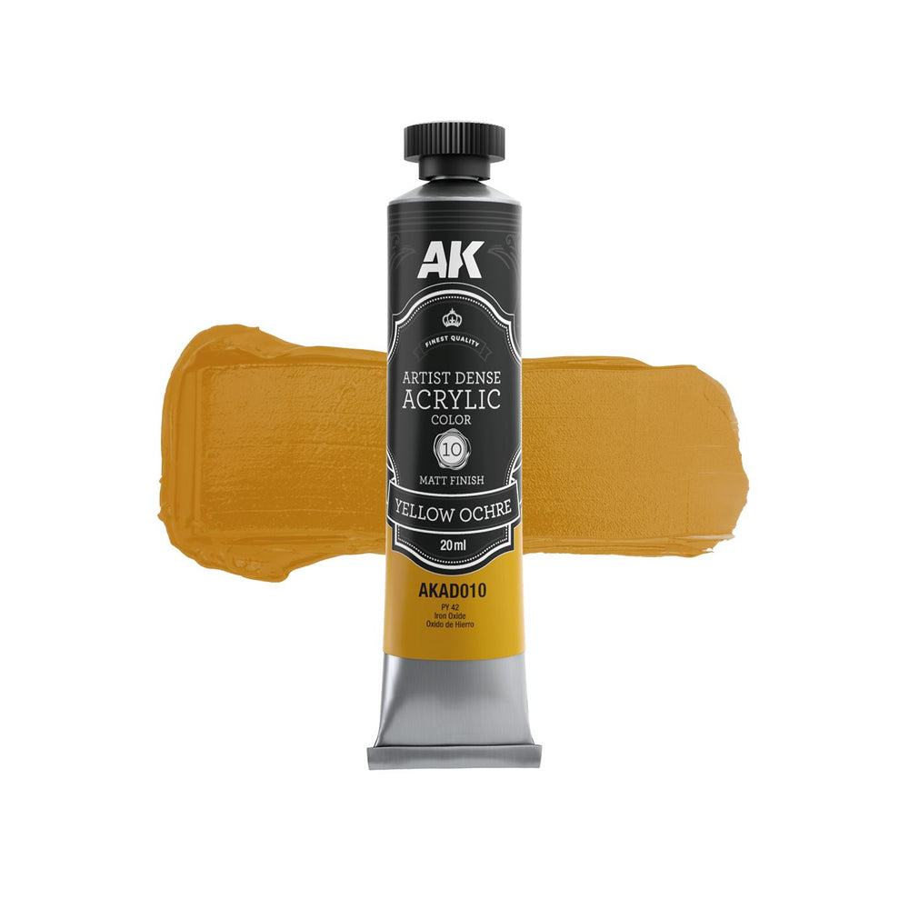 AK Interactive AD101 Artist Dense Acrylic Colour Paint Set - Black & White
